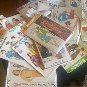 Vintage 50s to 70s Simplicity Sewing Pattern Lot